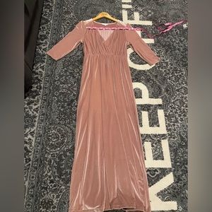 Sofia Mauve Velvet Maxi Dress